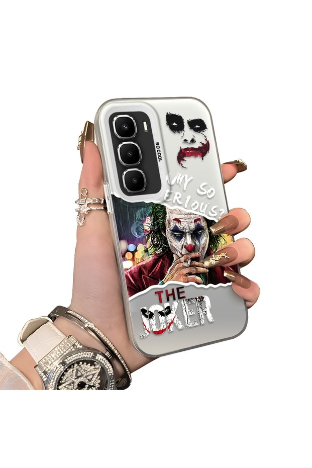Infinix Hot 60 5g Compatible Hard Acrylic Back Silicone Edge Lens Protection Case
