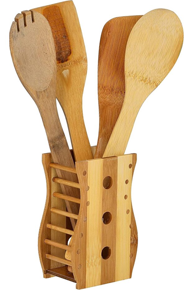 5Pcs Bamboo Kitchen Tools