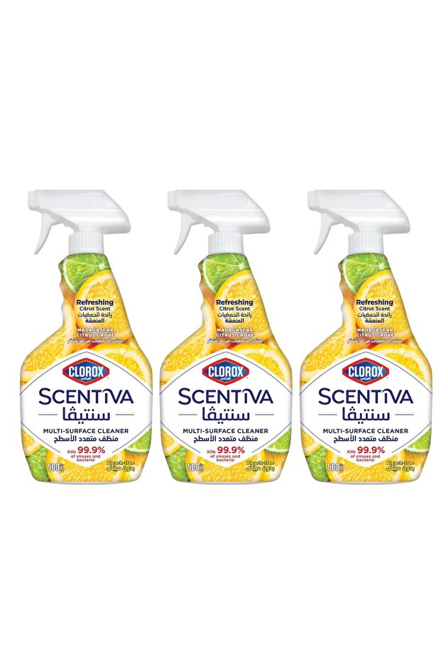 3 Boxes of Clorox | Centyva Multi-Surface Cleaner Spray Citrus Fresh Fragrance Without Whitener - 500ml