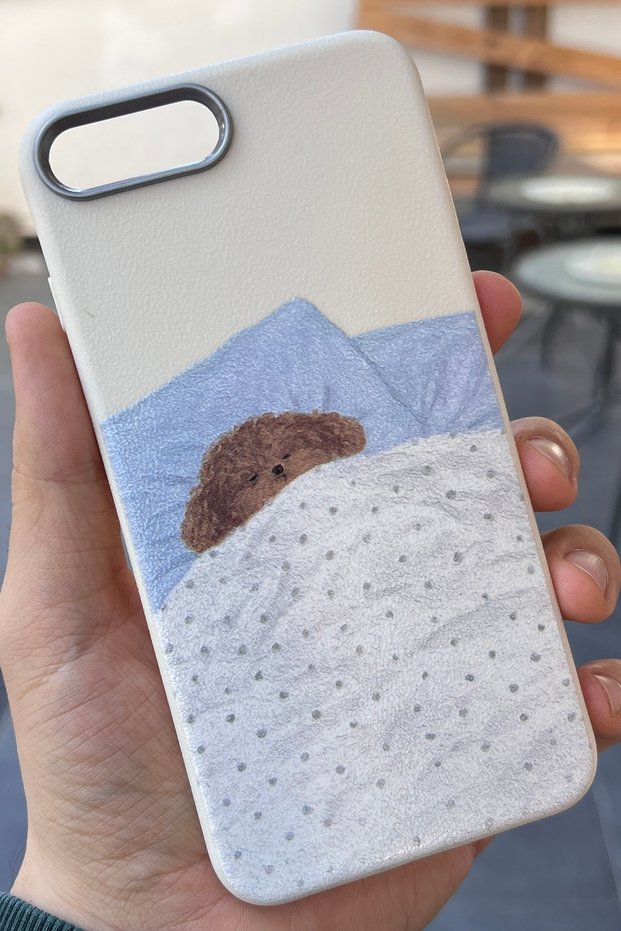 حافظة آيفون 7PLUS/8PLUS من السيليكون الناعم المطبوع بنقشة رغوة النوم
