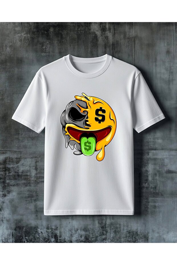 Love for Money Character Smiley Printed Oversize T-Shirt