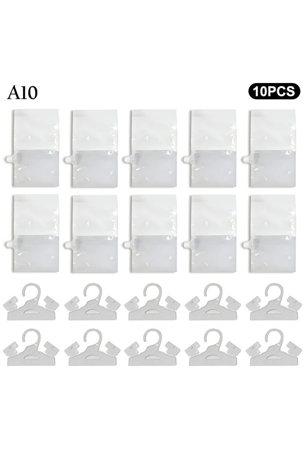 A10 1-10PCS Reusable Moisture Absorber Bags Empty Bag With Hook Hanging Dehumidifier Bags For Room W