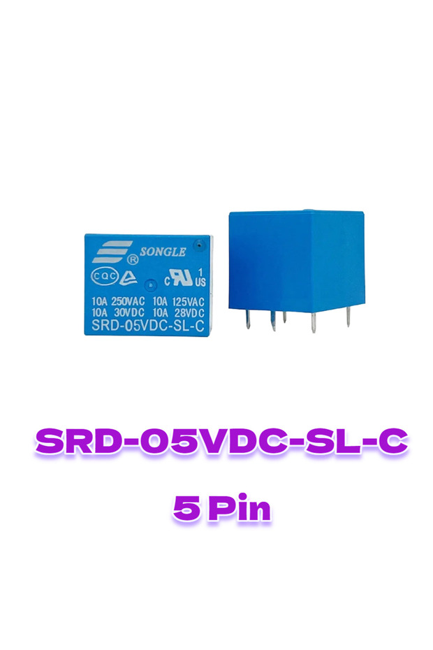 SRD-05VDC-SL-C(5Pin) 5 Pieces Power Relays SRD-03VDC 05VDC 06VDC 09VDC 12VDC 18VDC 24VDC 48VDC-SL-A