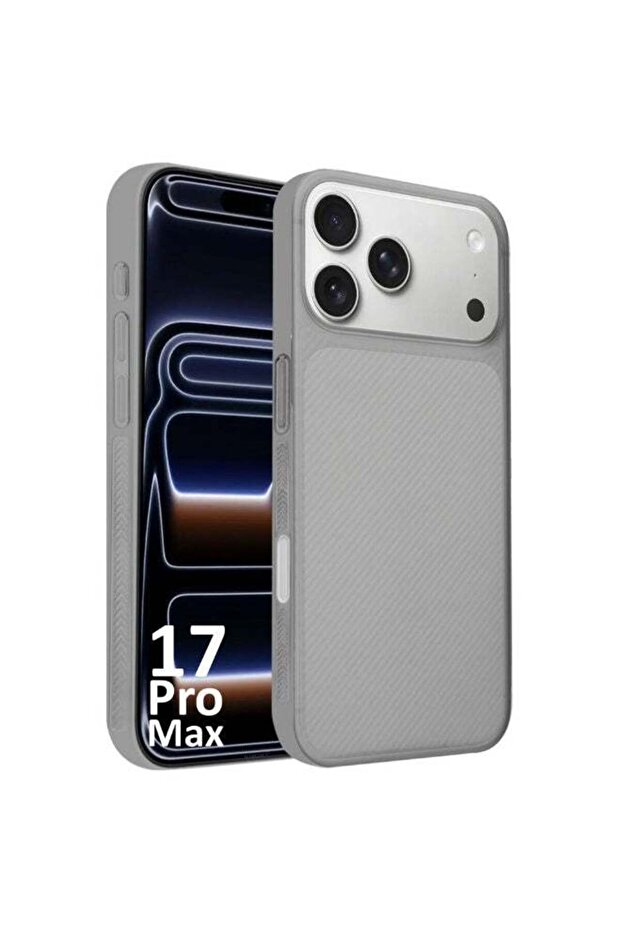 Case Cover for iPhone 17 Pro Max, Air Skin Line Design Back Cover, Sturdy Durable Ultra-Thin Case, Drop Protection Cover Clear - Black