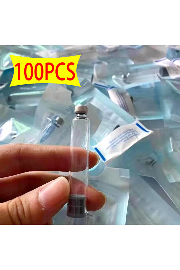 100 قطعة من زجاجات الخراطيش الفارغة سعة 3 مل، تغليف فردي محكم، للاستخدام مرة واحدة
