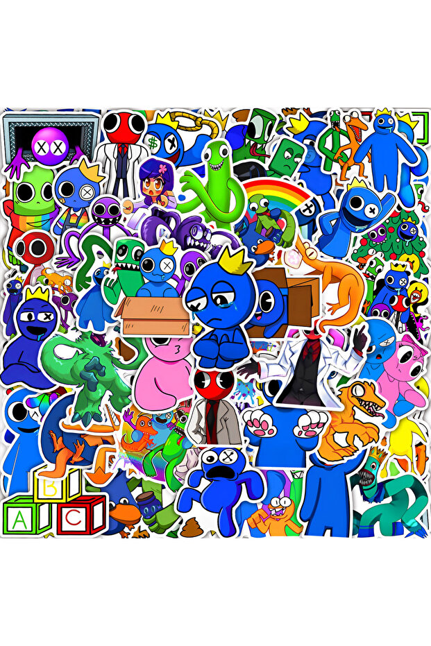 Bandai random-50pcs F Random 50pcs Rainbow Game Graffiti Cartoon Skateboard Water Cup Decoration Wat