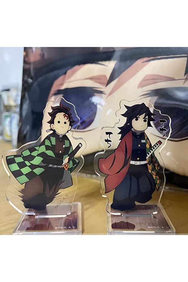 Bandai 2PCS Demon Slayer Anime Peripheral Acrylic Stand Model Kimetsu No Yaiba Kamado Tanjirou Tomio