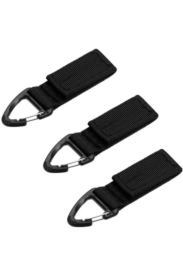 BK-3P Outdoor Tactical Molle Belt Keeper Webbing Clip Keychain Holders Backpack Carabiners Hook Wate