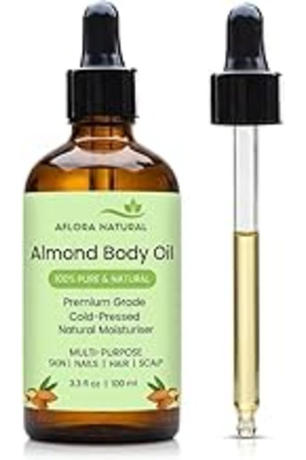 Sweet Almond Body Oil, 100ml, Ultra-Nourishing Moisturiser, Deeply Hydrating Treatment for Radiant Skin and Hair