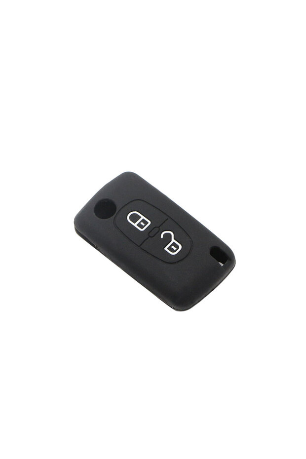 2button black Silicone Key Case for Peugeot 206 208 207 308 RCZ 408 407 307 206 for Citroen C4 C5 C3