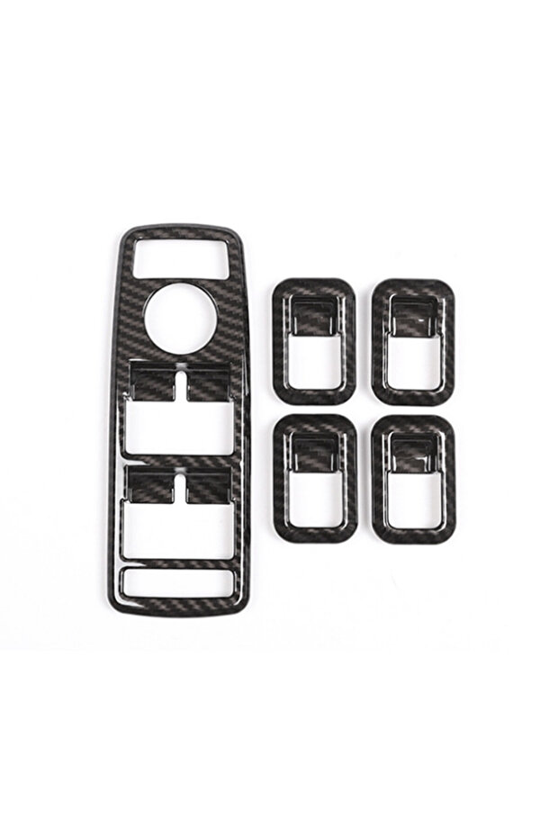 Carbon fiber Black ABS Car Window Lift Button Frame Trim Sticker Fit For Mercedes Benz A B C E G GLE