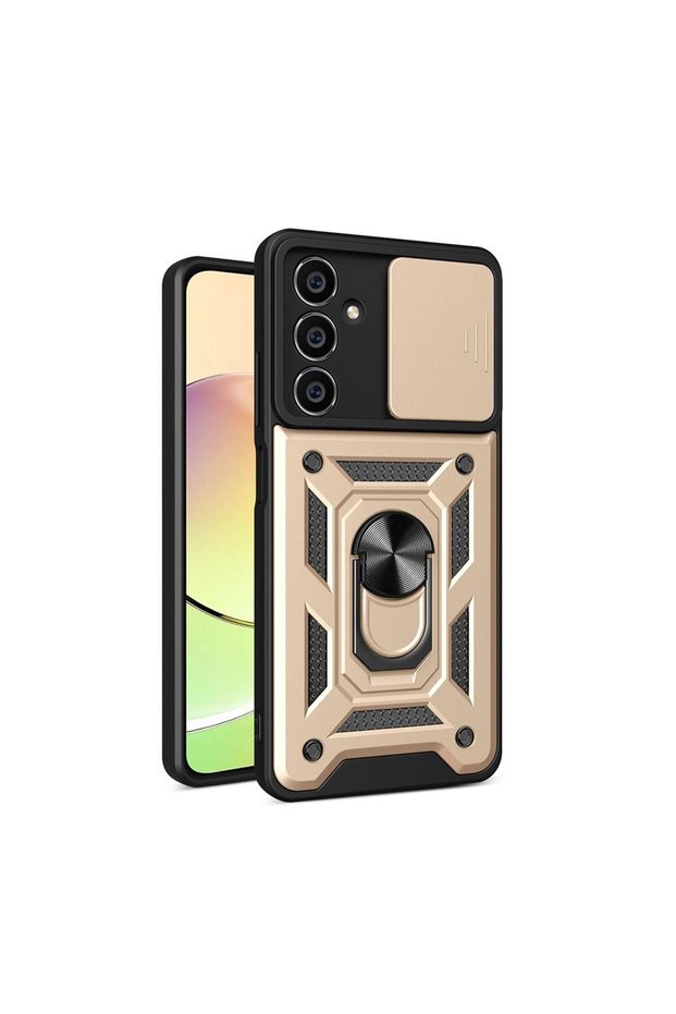 Samsung Galaxy A15 4g Case Pars Silicone with Lens Ring - Gold