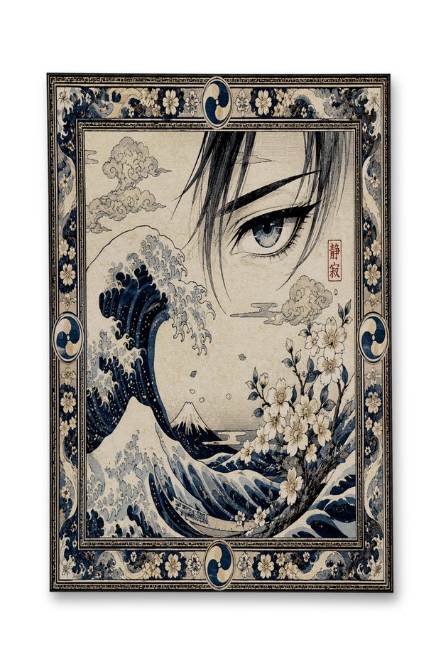 Sdt Fish Theme Patterned Modern Woven Base Decorative Carpet Mosso3370