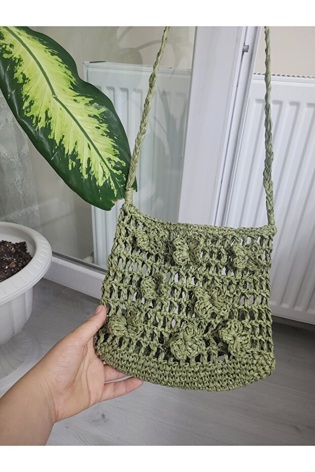 Raffia Flower Model Bag - 6