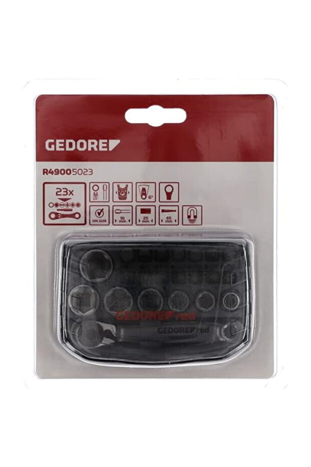 Red Socket Set 1/4 23-pieces - 5