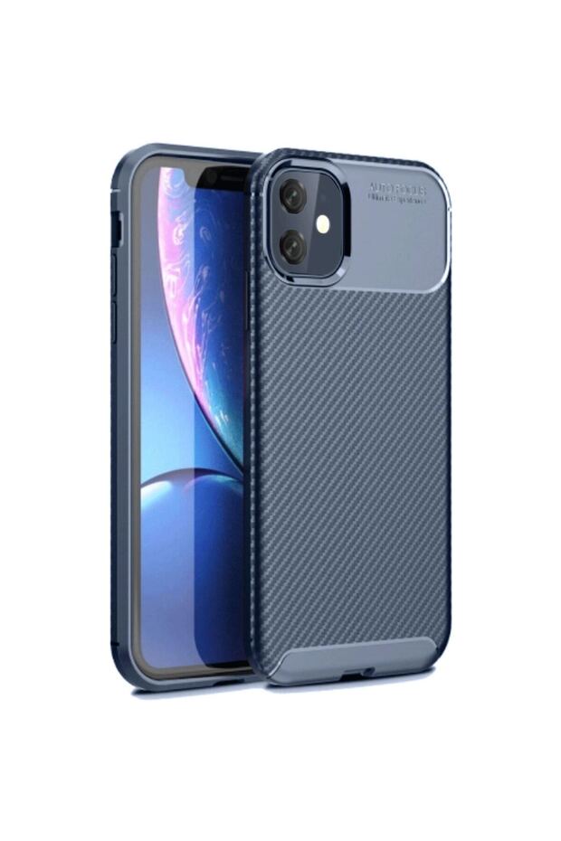 Apple iPhone 11 Case Auto Focus Carbon Cover - Navy Blue