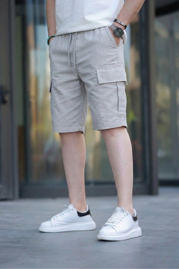 Cargo Pocket Shorts Lycra Cotton Soft Trousers Capri