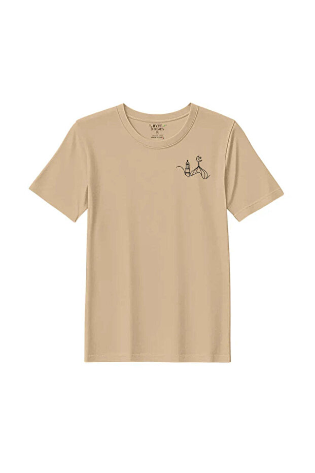 Eid T-Shirt - Crescent Dome Elegance Embroidered Design, Premium Polycotton, Breathable Unisex Festive Wear for Men & Women
