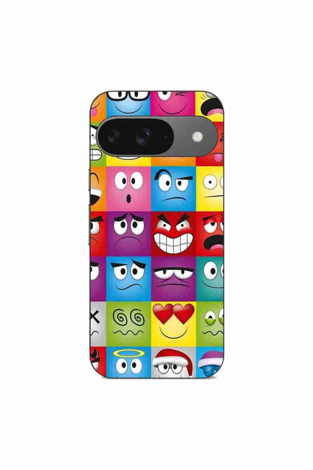 Case compatible with Google Pixel 9 Silicone Gel Tpu Pattern Funny Faces