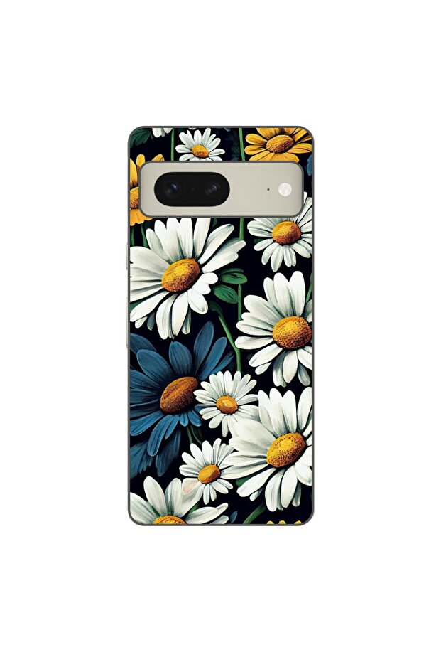 Case compatible with Google Pixel 7 Silicone Gel Tpu Daisy Pattern
