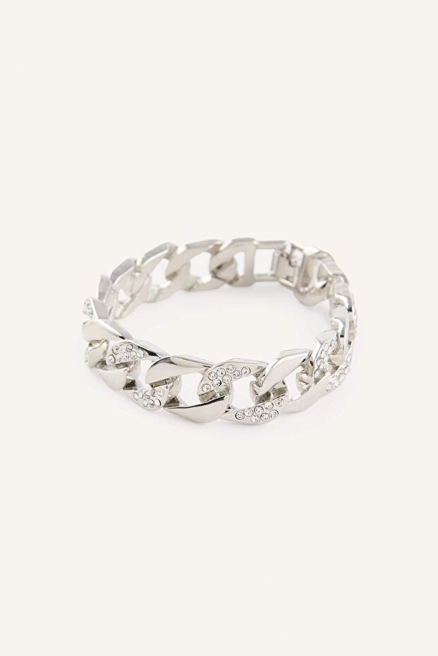 Women's Silver Color Chain Bracelet H8631Axns