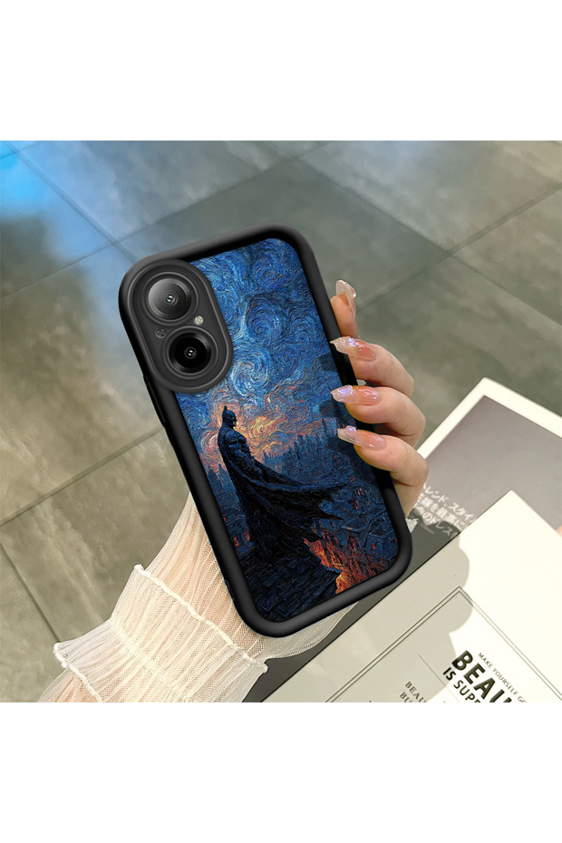 Realme C67 4g Compatible Black Silicone Case Shockproof with Camera Protection