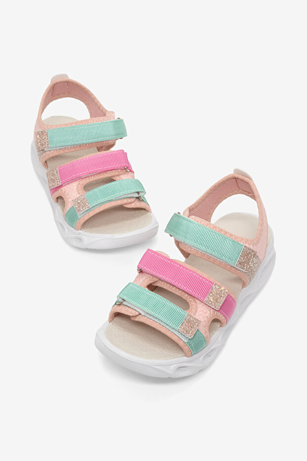 Children's Unisex Pink Turquoise Colorful Comfortable Sandals