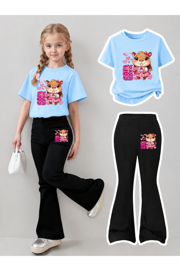 Girl's Spanish Style Leggings and T-Shirt Set