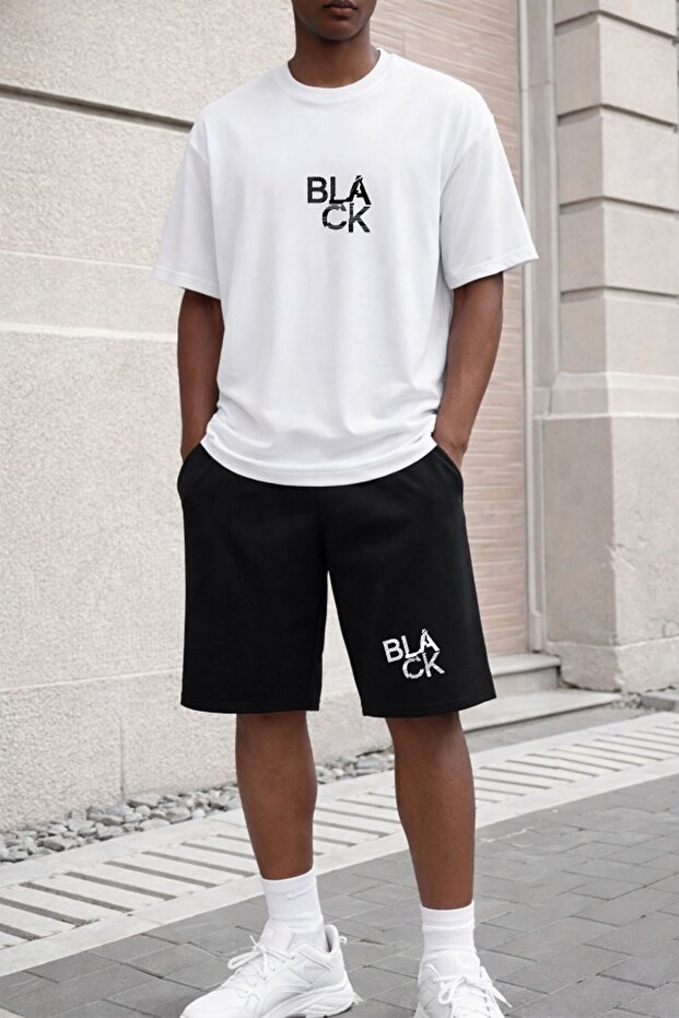 Unisex Women's Men's Oversize Printed Shorts Set – Comfortable Fit Casual & Sports Combination