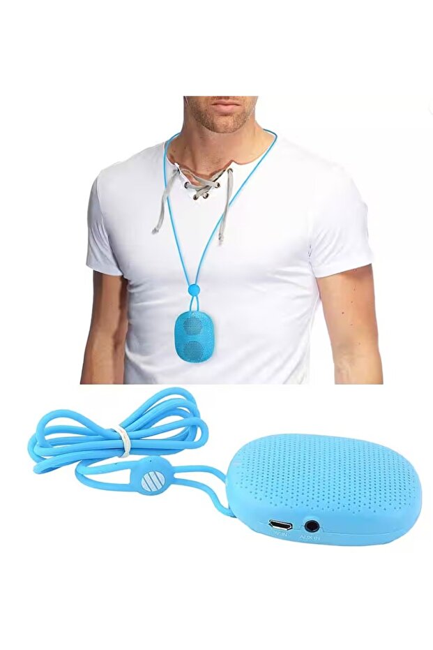 Portable Wireless Bluetooth Speaker Mini with USB Charging Cable & Hanging Strap - 3