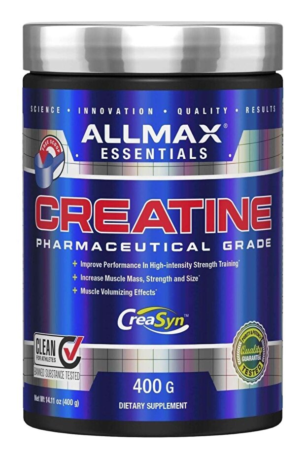 Essentials Creatine Monohydrate 400g – Micronized Unflavored Powder for Strength & Performanc