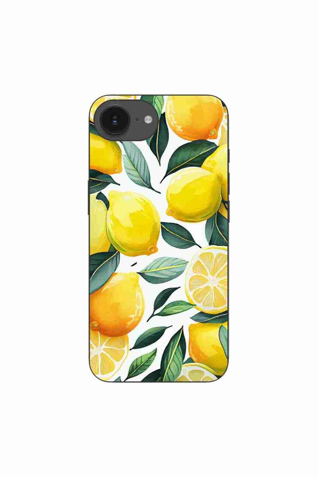 Case compatible with Apple iPhone 16e Silicone Gel Tpu Model Lemons Pattern