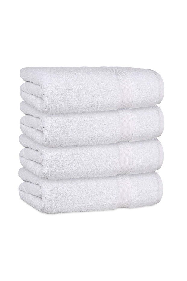 AASHZ 4-Piece 100% Combed Cotton Bath Towels - 550 GSM Quick Dry Absorbent Towel Set 27x54 Inch