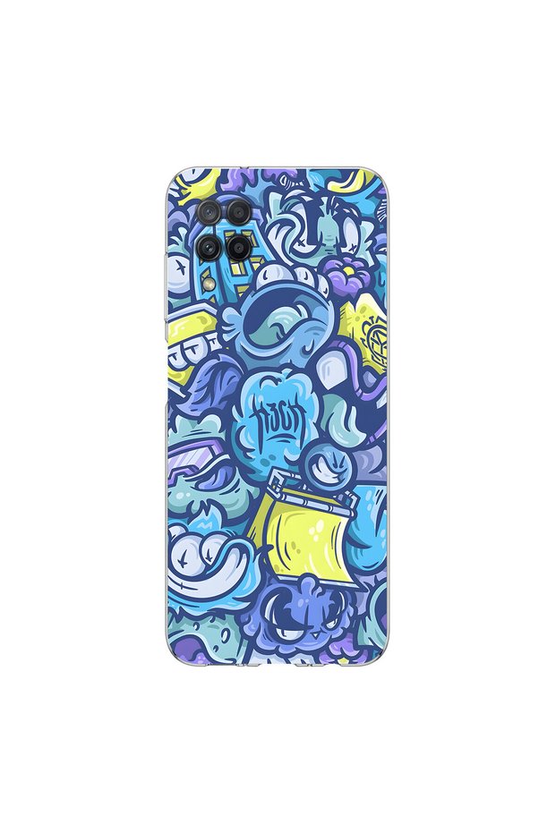 Samsung Galaxy M12 Compatible Graffiti 9 Design Transparent Case