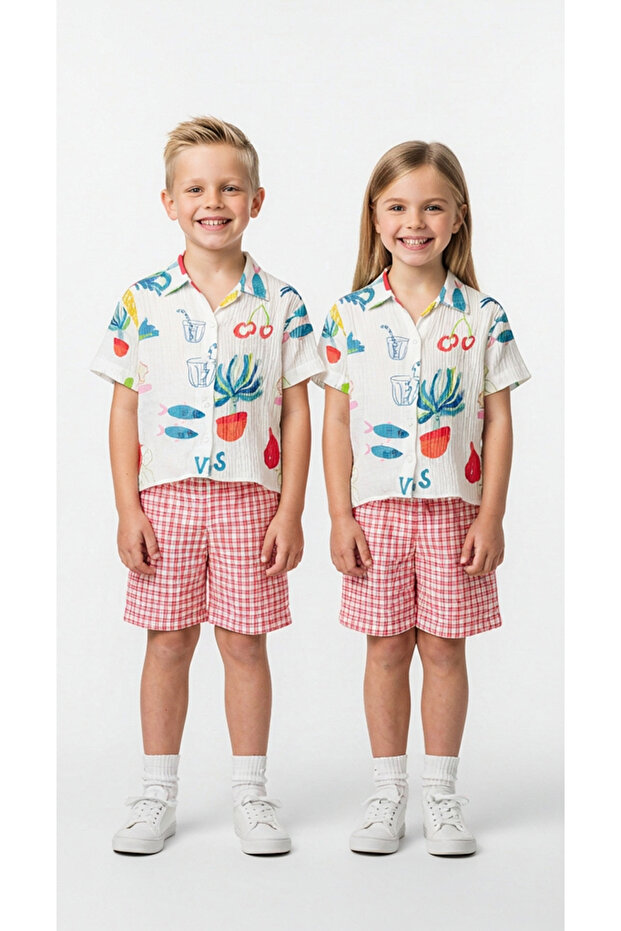 Premium Muslin Shorts Set