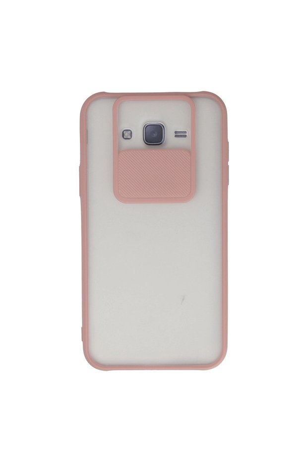 Compatible with Galaxy Models J7 Case Palm Frosted Camera Sliding Silicone - Pink
