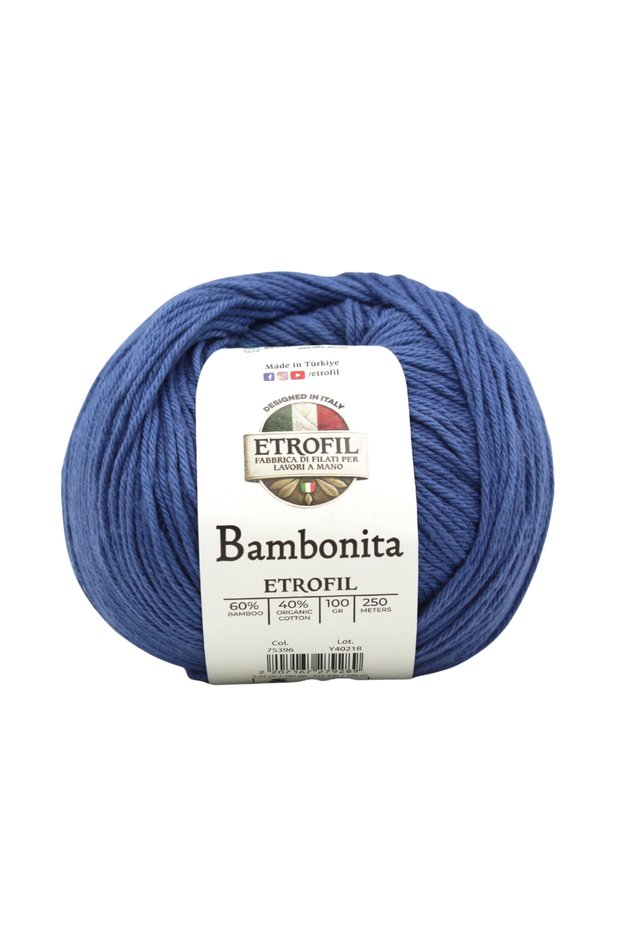 Bambonita Knitting Yarn Royal Blue 60% Bamboo 40% Organic Cotton 100g 250m (75396)