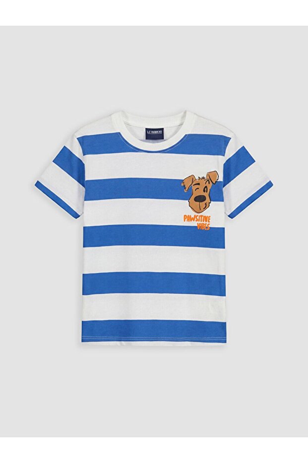 Crew Neck Striped Boy T-Shirt