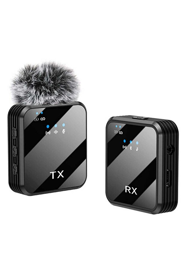 Wireless Lavalier Microphone,Noise-Canceling,Tiny,Lightweight,for Podcast,Outdoor Recording,iPhone,Android,Camera