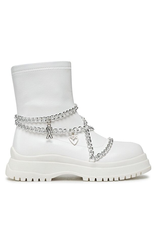 Botine de damă WS5271-01 Albe - 2