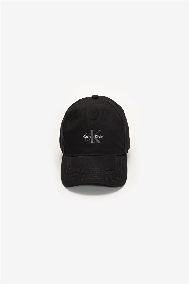 Monologo Printed Bas Erkek Baseball Şapka Siyah - 1