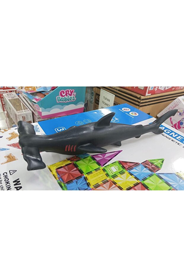 Plastic Toy Large Size Animal Hammerhead Shark Sphyrna 23 cm