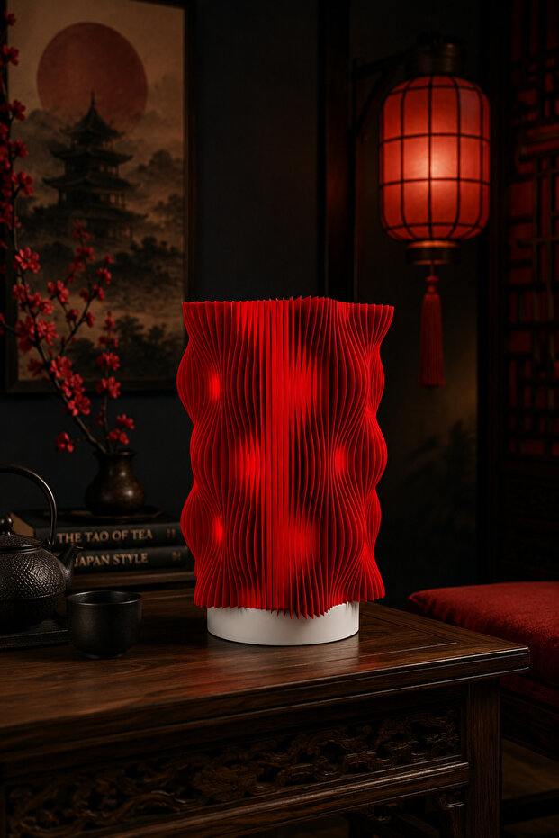 WAVY LAMP عاكس الضوء الزخرفي الفاخر - مصباح ليلي بتصميم عصري، إضاءة محيطية
