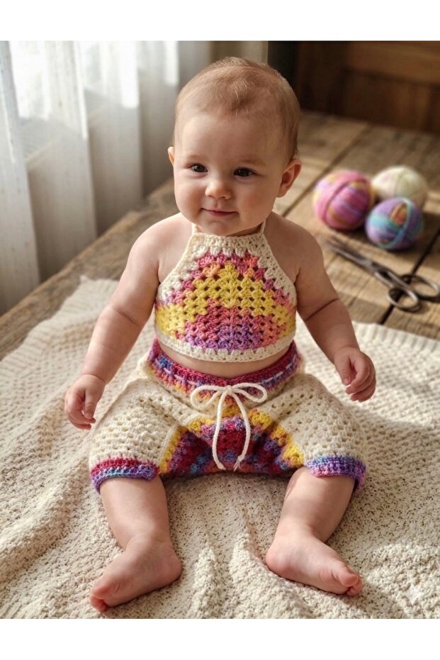 Hand-Knitted Special Design Baby Set