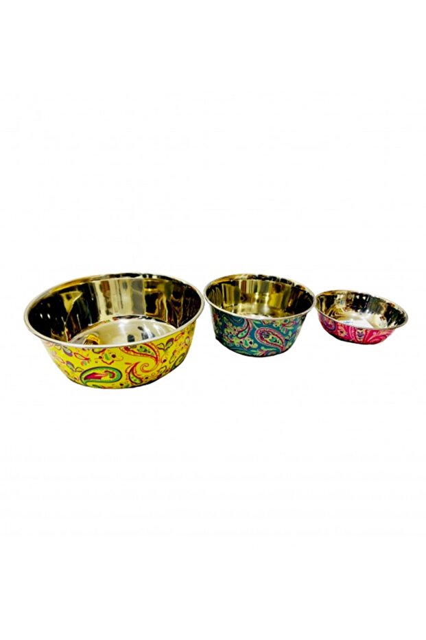 Antiskid Pet Bowl With Flower Finish[Diameter - 15cm]