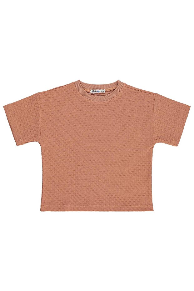 Sailor Textured T-Shirt for 2-5 Years - Powder