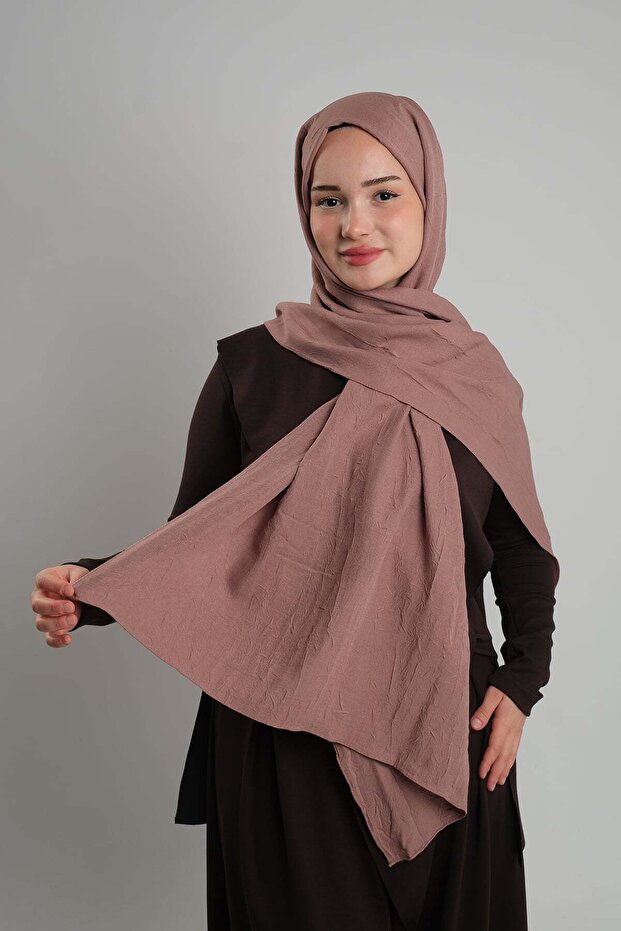 Dusty Rose Plain Classic Ria Shawl Italian Stitched Cotton Jazz Plain 202130_18