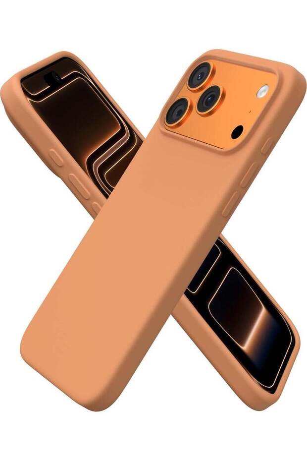 iPhone 17 Pro Max Liquid Silicon Case Slim-Soft Shockproof Protective with Microfiber Lining