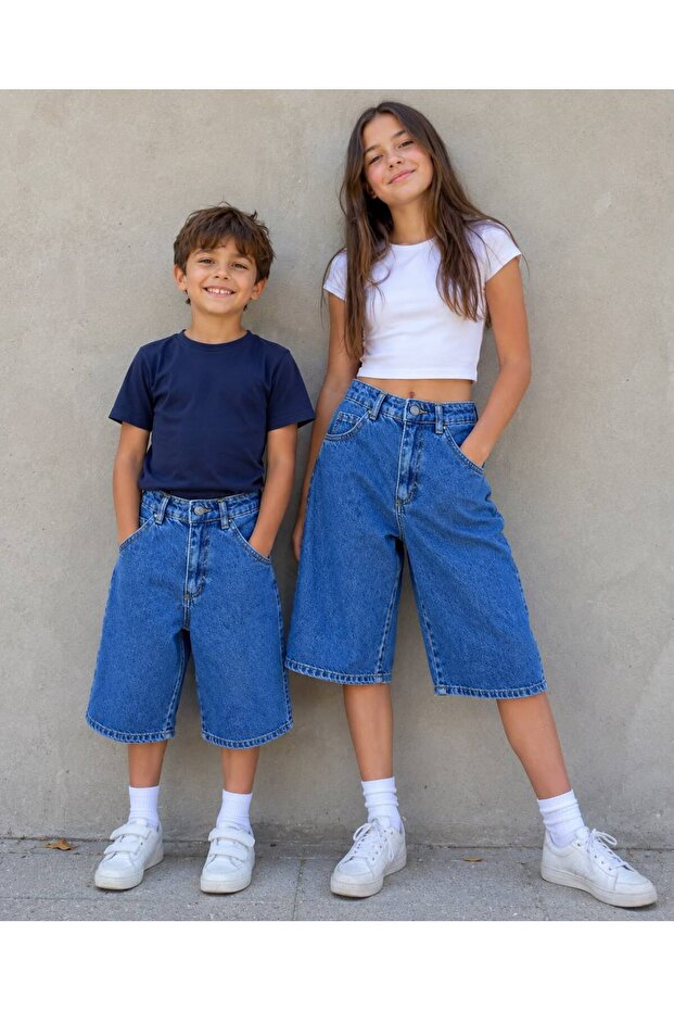 Jeans Girls & Boys Long Denim Shorts