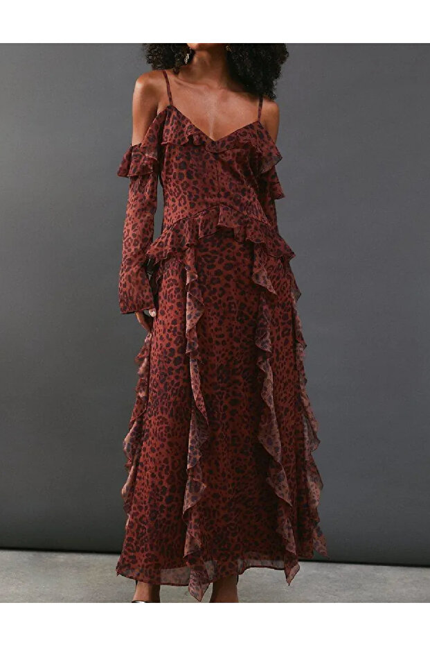 Rochie lunga, Animal print - 1